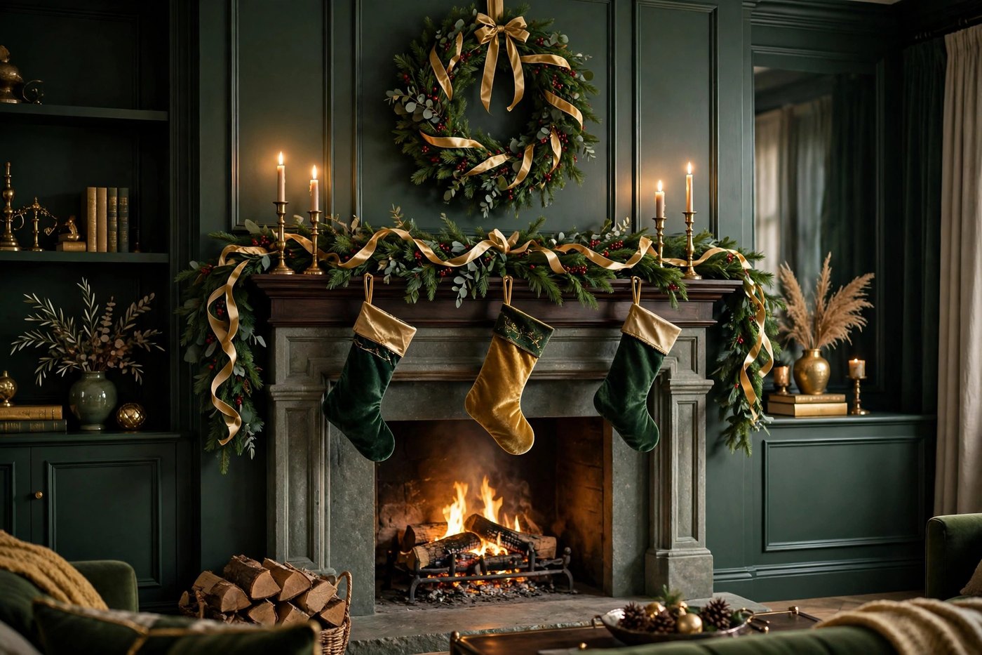 Mantel and Staircase Garland Ideas That Look Like a Magazine