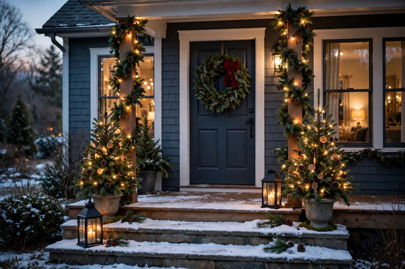 Front Porch & Outdoor Christmas Decorating That Stops Traffic (the Good Kind)