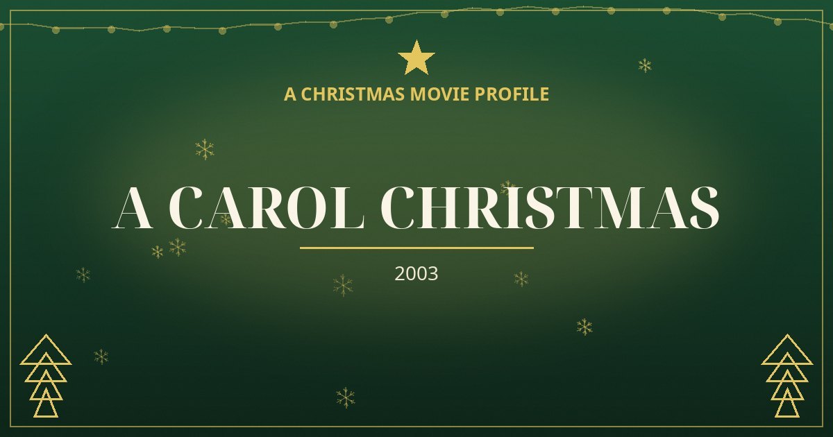 A Carol Christmas — original designed title card art
