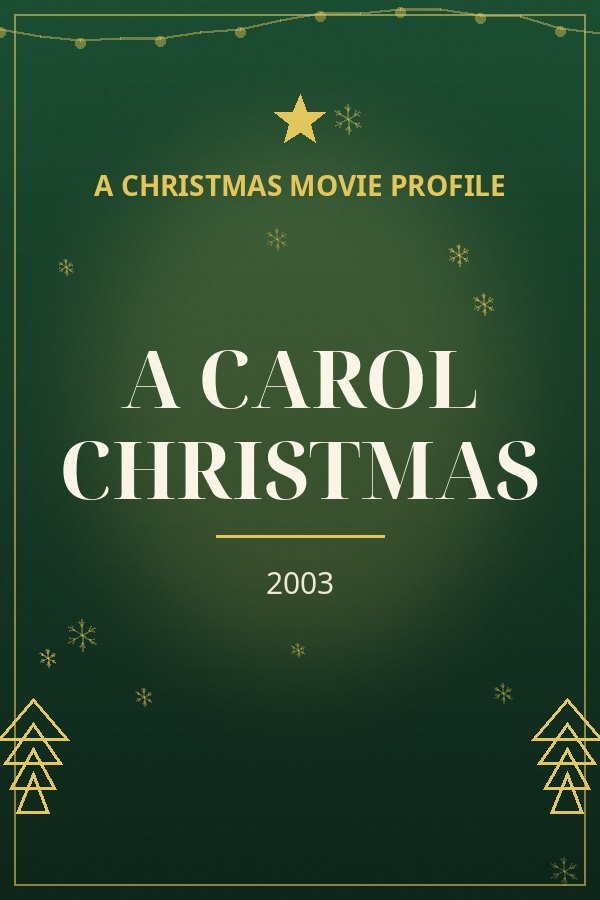 A Carol Christmas — designed title card art