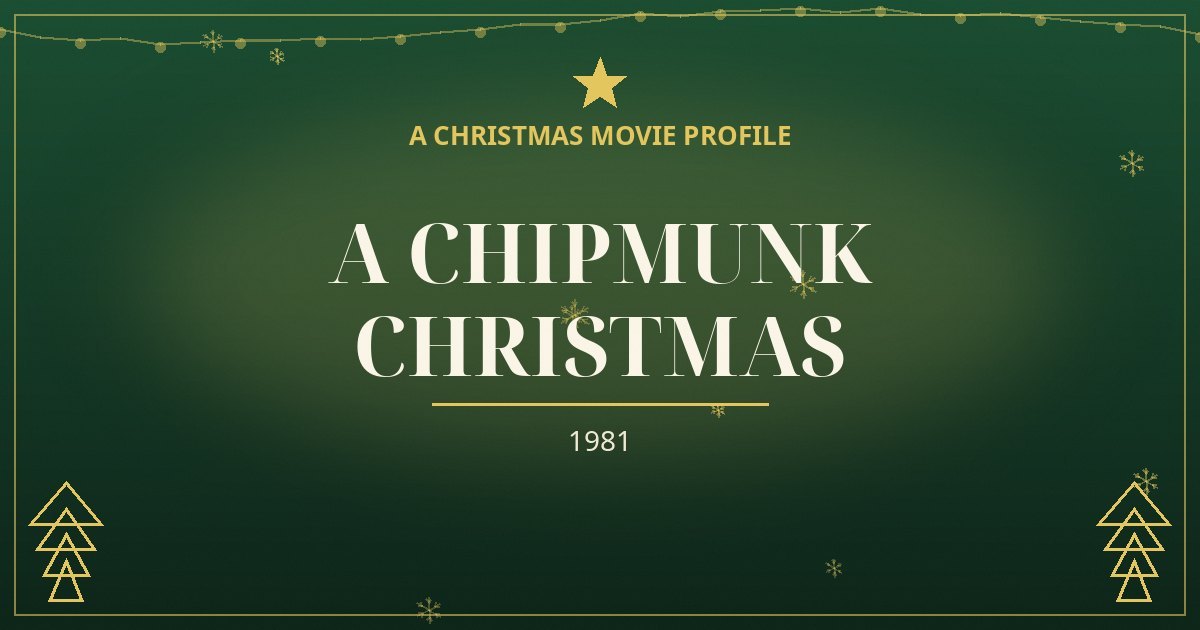 A Chipmunk Christmas — original designed title card art