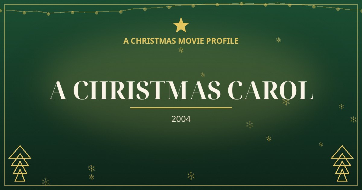 A Christmas Carol — original designed title card art