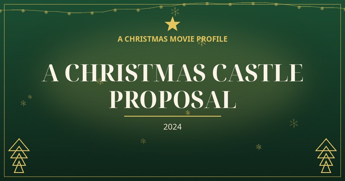A Christmas Castle Proposal — original designed title card art