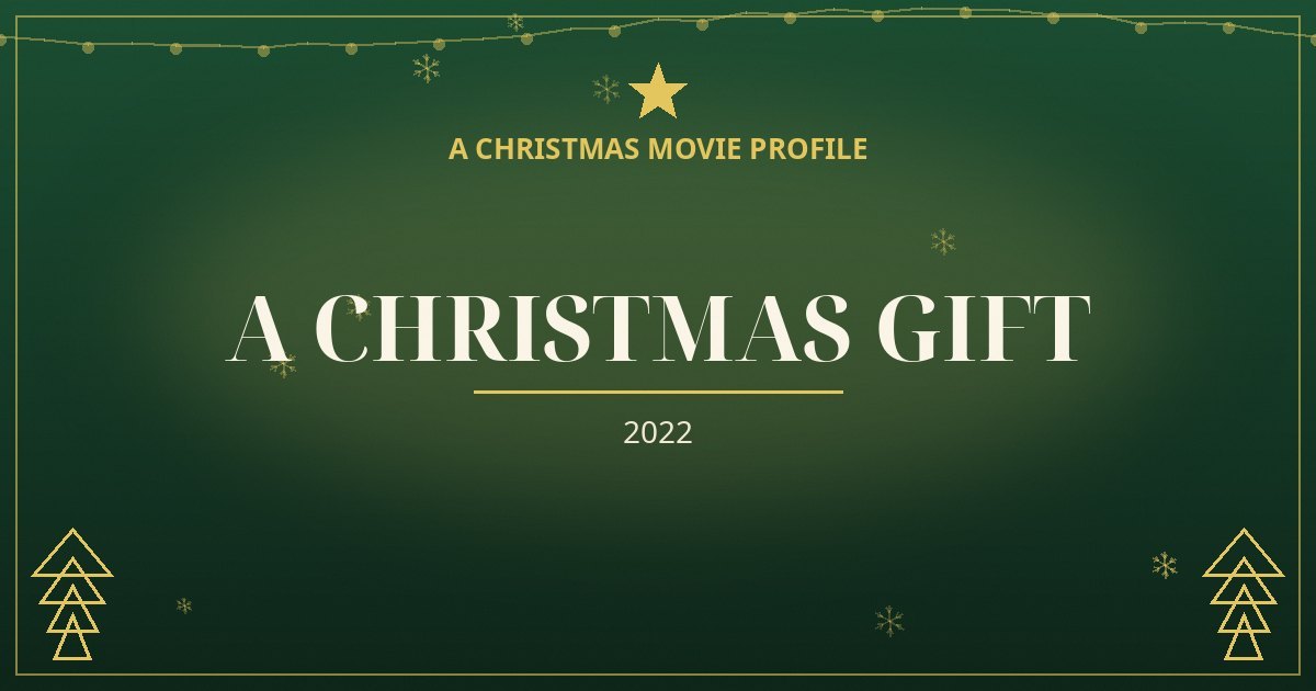 A Christmas Gift — original designed title card art