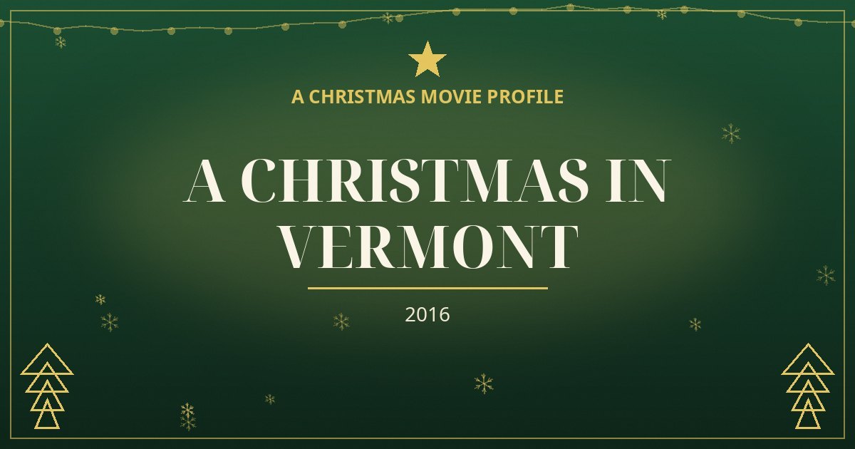 A Christmas in Vermont — original designed title card art
