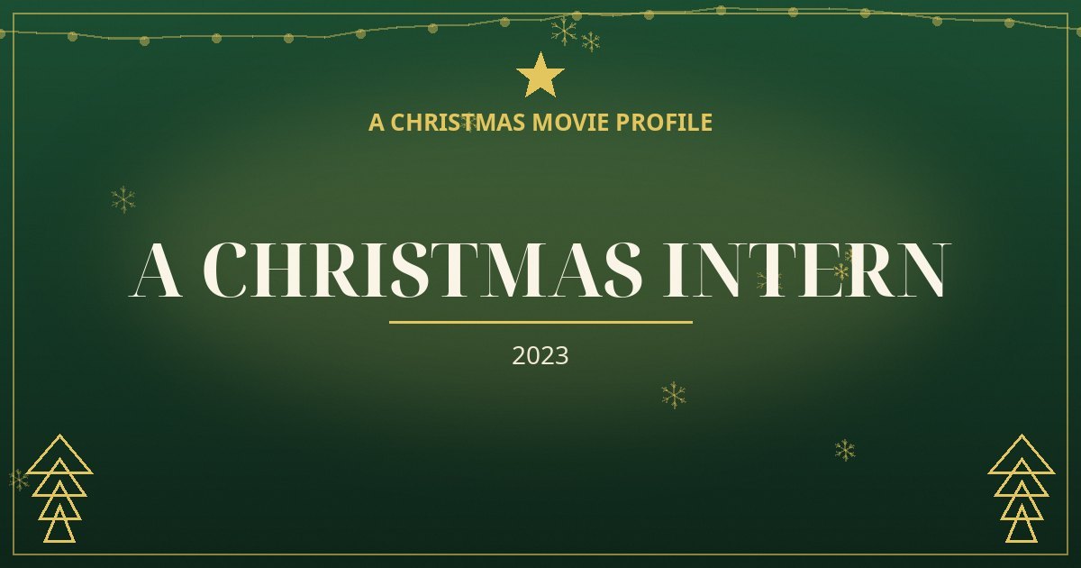 A Christmas Intern — original designed title card art