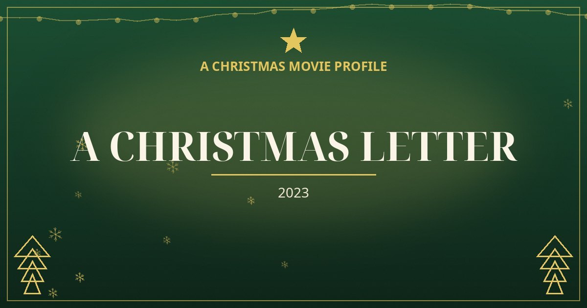 A Christmas Letter — original designed title card art