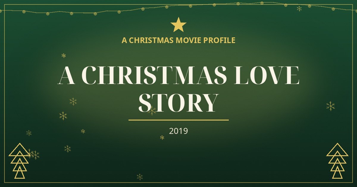 A Christmas Love Story — original designed title card art