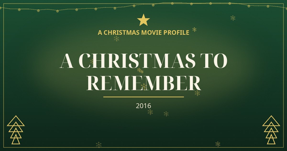 A Christmas to Remember — original designed title card art