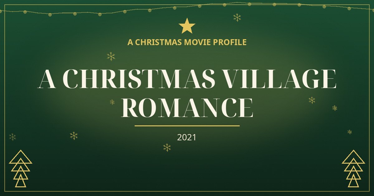 A Christmas Village Romance — original designed title card art