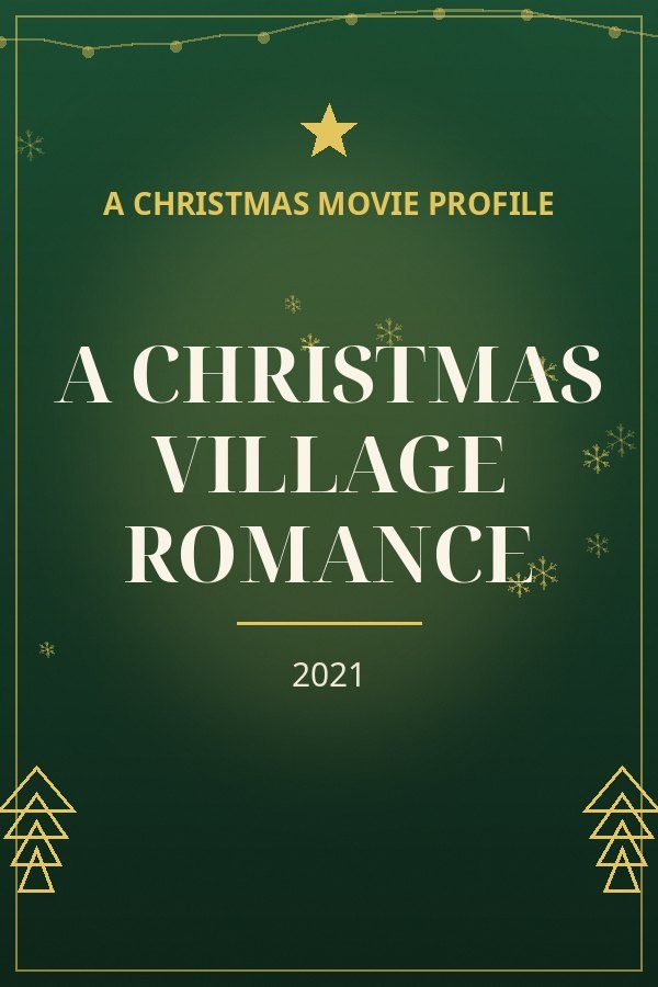 A Christmas Village Romance — designed title card art