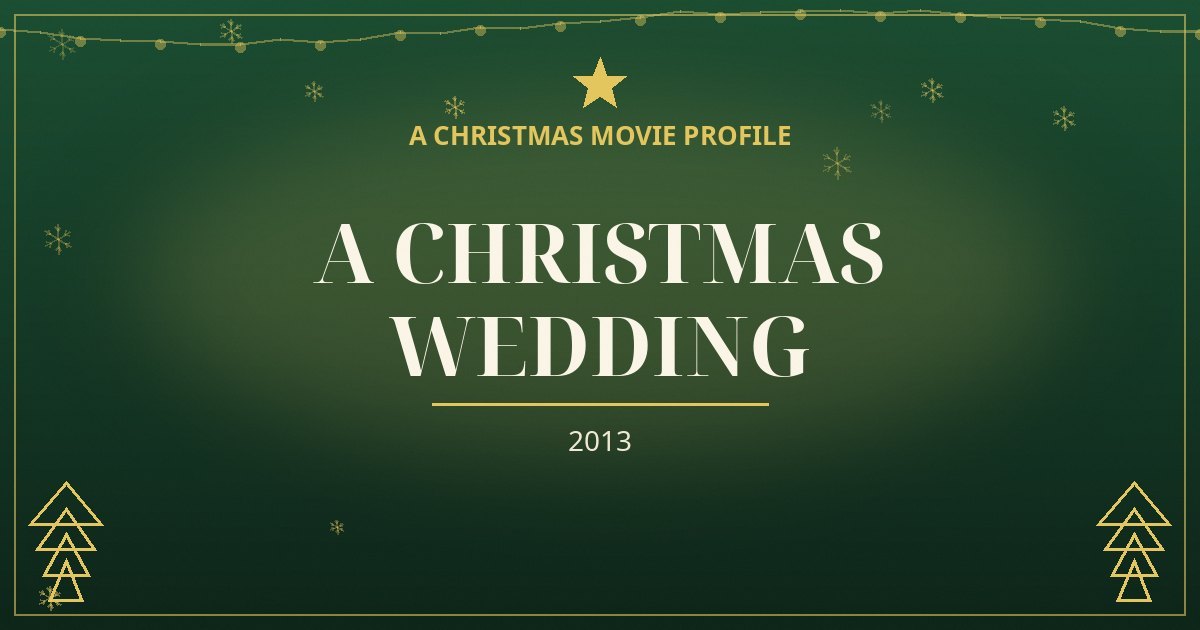 A Christmas Wedding — original designed title card art