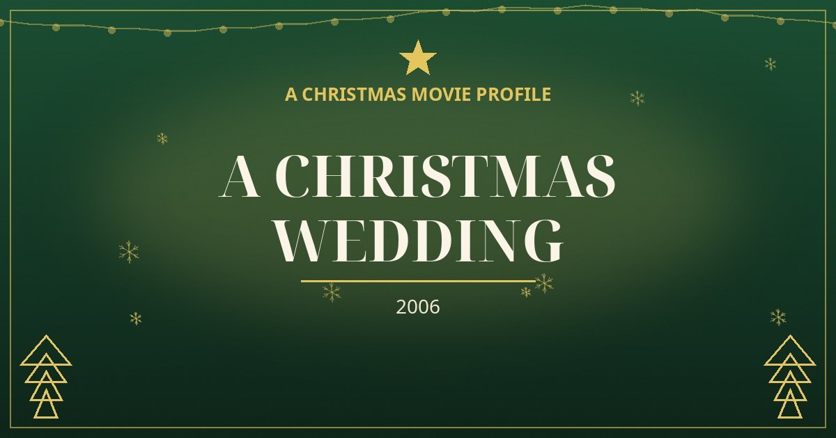 A Christmas Wedding — original designed title card art