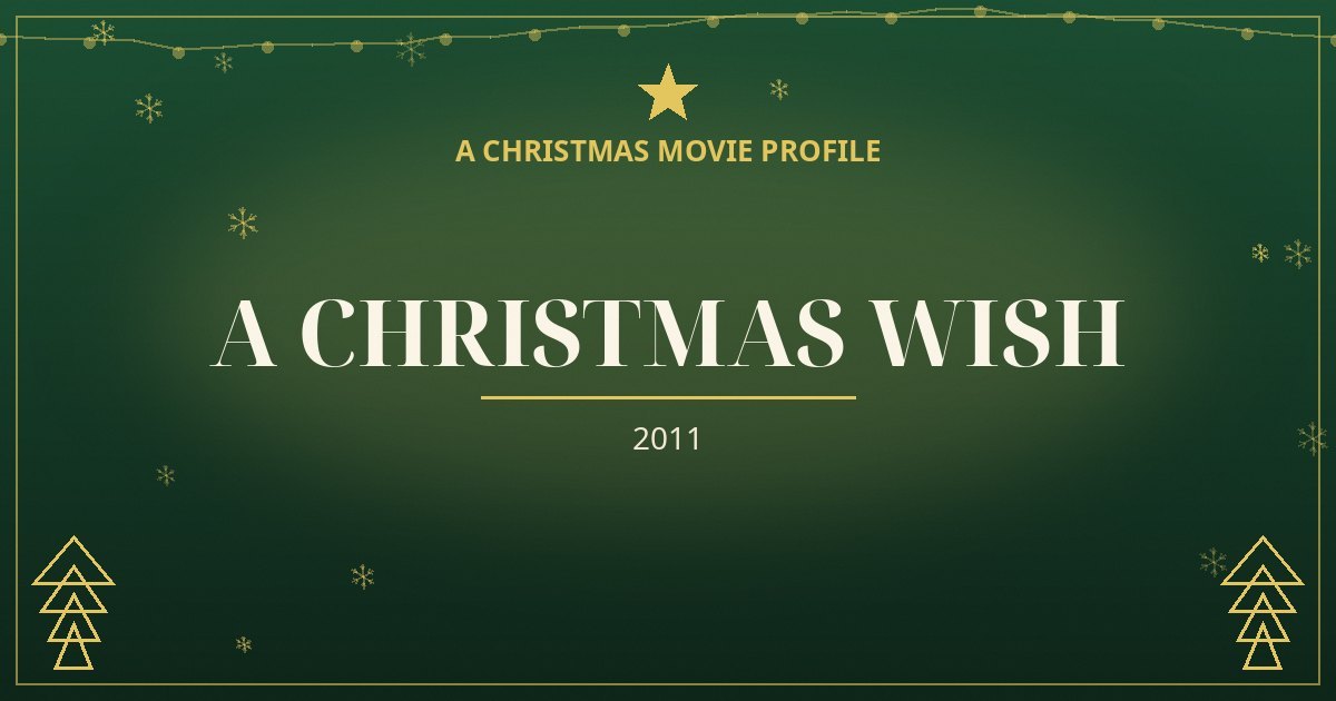 A Christmas Wish — original designed title card art
