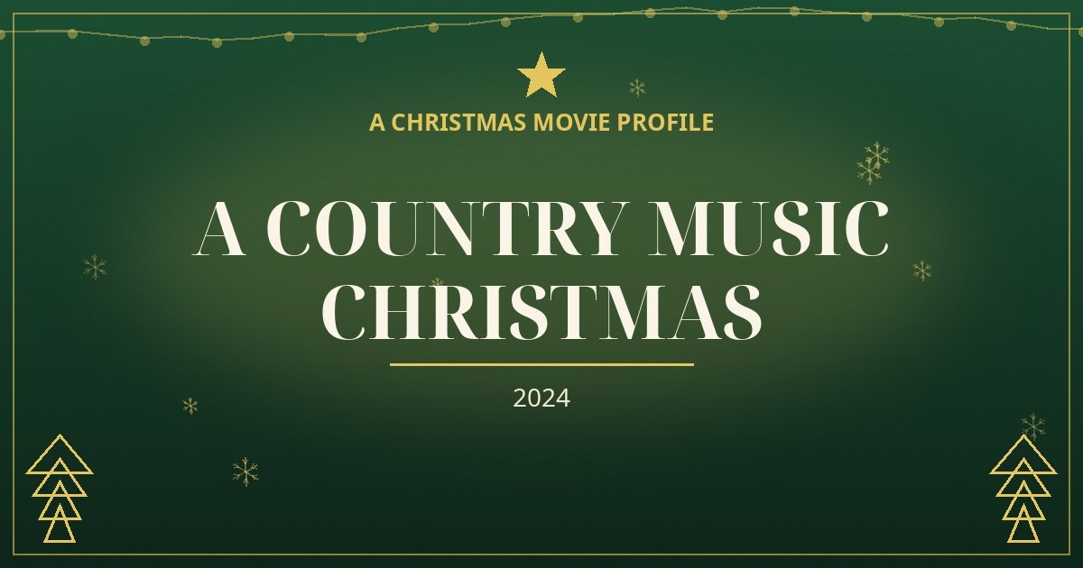 A Country Music Christmas — original designed title card art