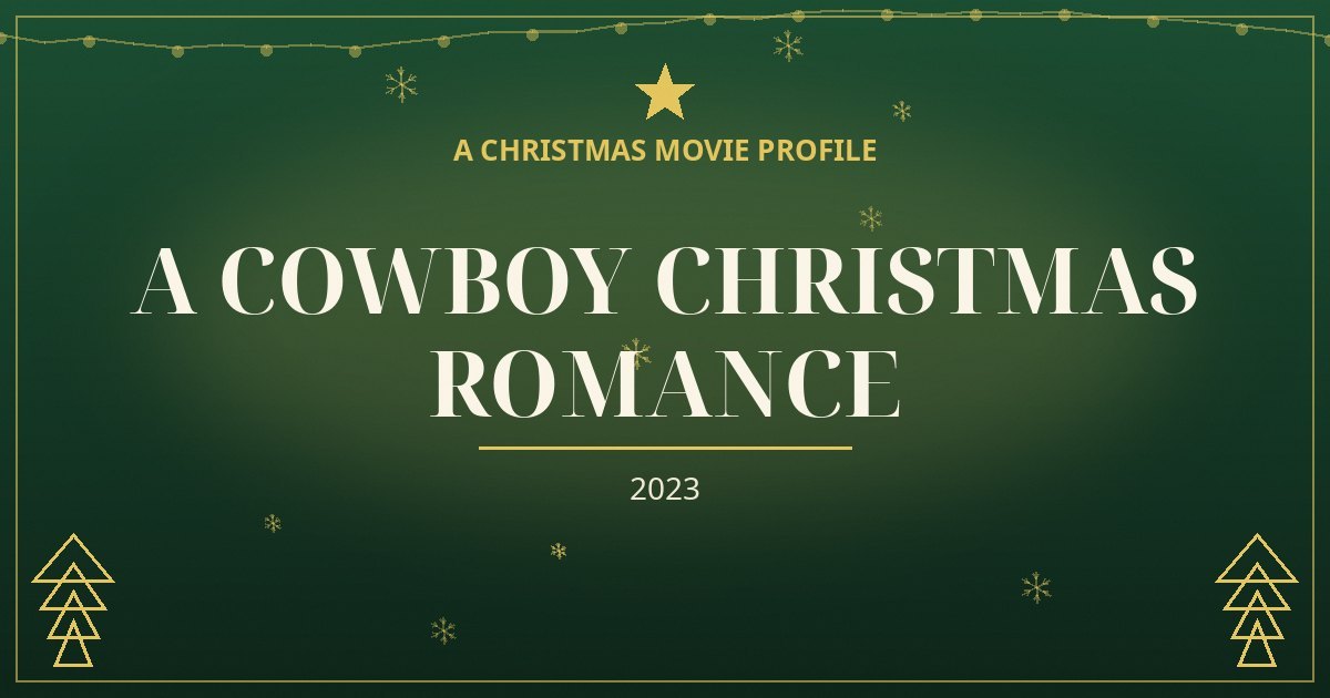 A Cowboy Christmas Romance — original designed title card art