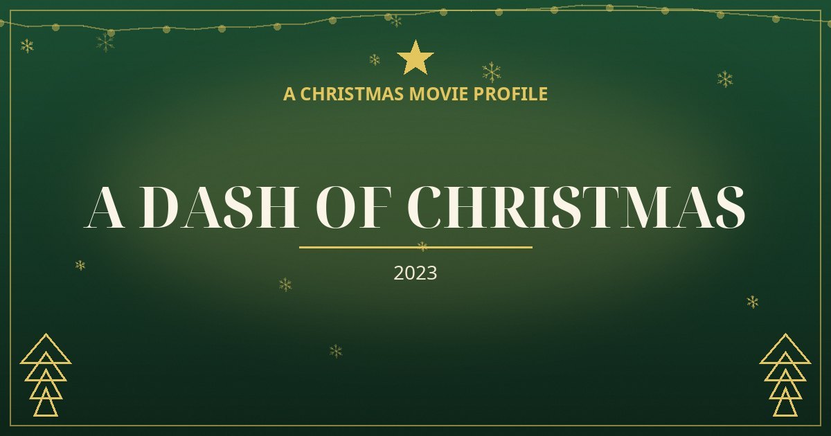 A Dash of Christmas — original designed title card art