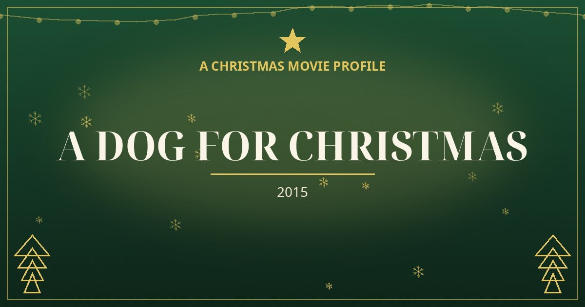 A Dog for Christmas — original designed title card art