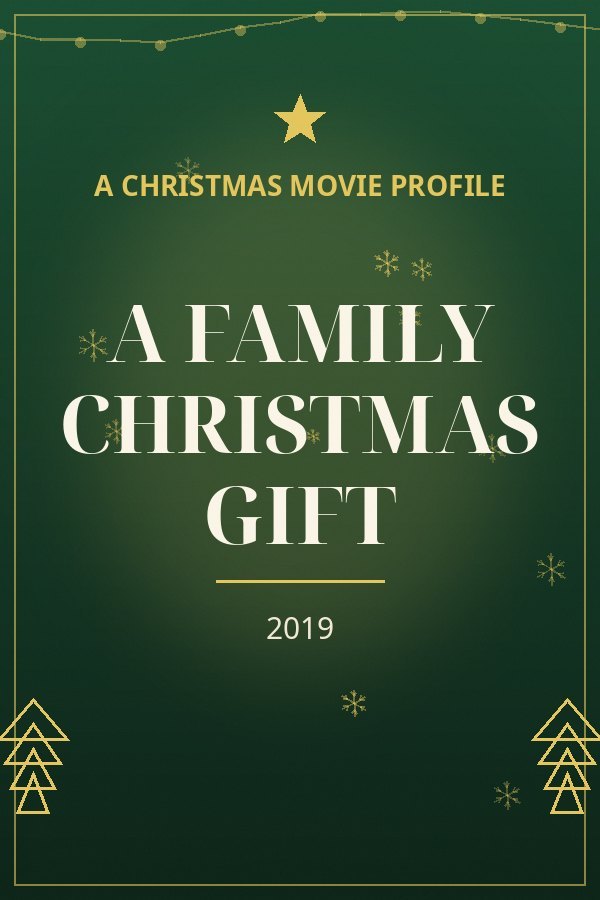 A Family Christmas Gift — designed title card art