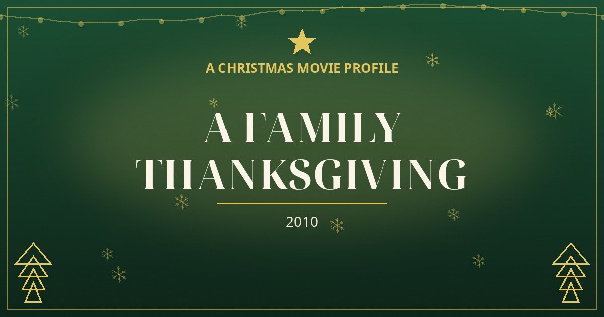 A Family Thanksgiving — original designed title card art