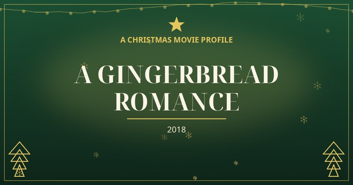 A Gingerbread Romance — original designed title card art