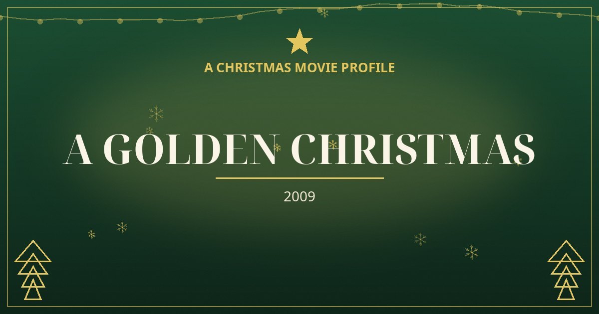 A Golden Christmas — original designed title card art