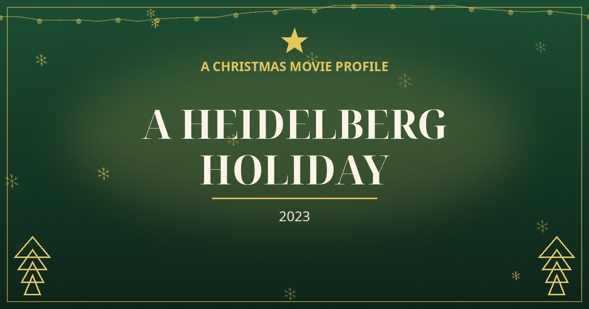 A Heidelberg Holiday — original designed title card art