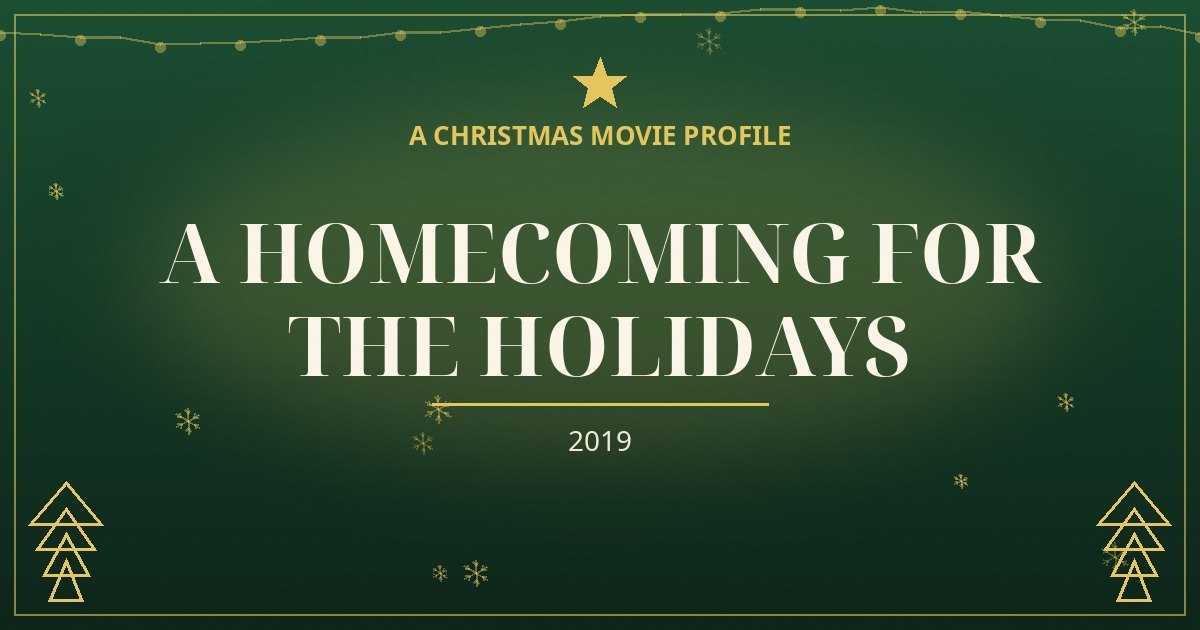 A Homecoming for the Holidays — original designed title card art