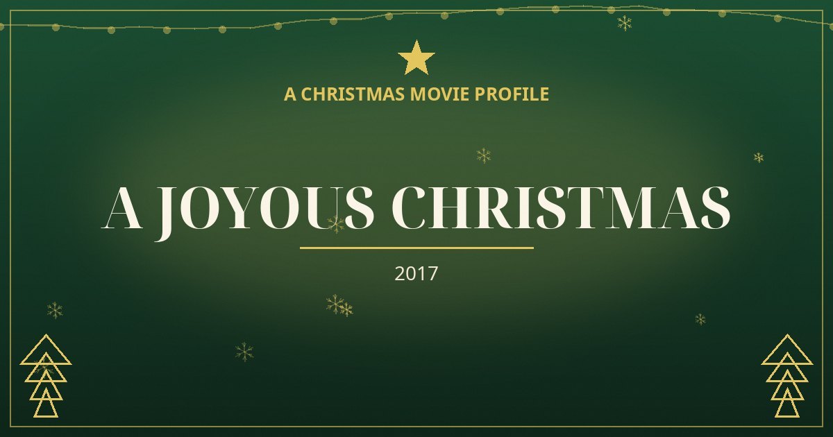 A Joyous Christmas — original designed title card art