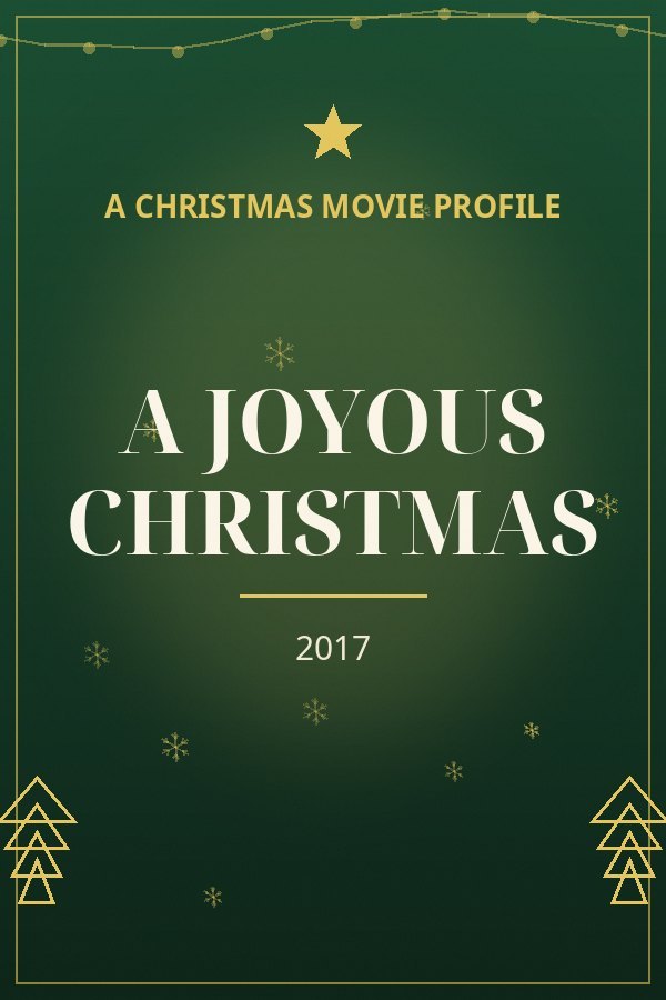 A Joyous Christmas — designed title card art