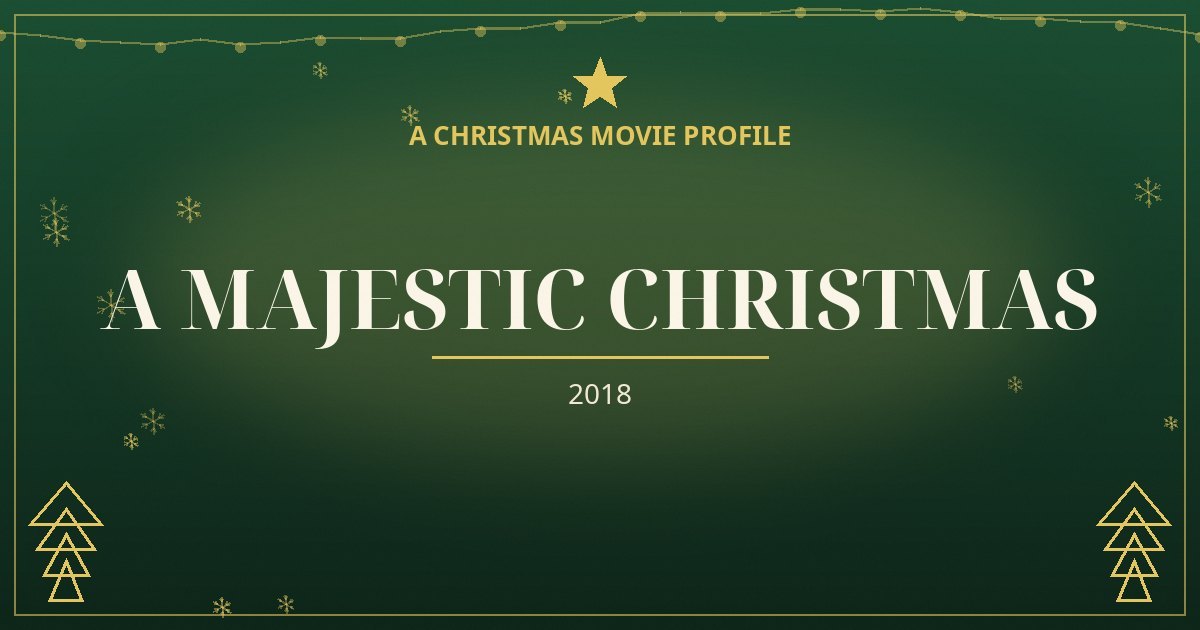 A Majestic Christmas — original designed title card art