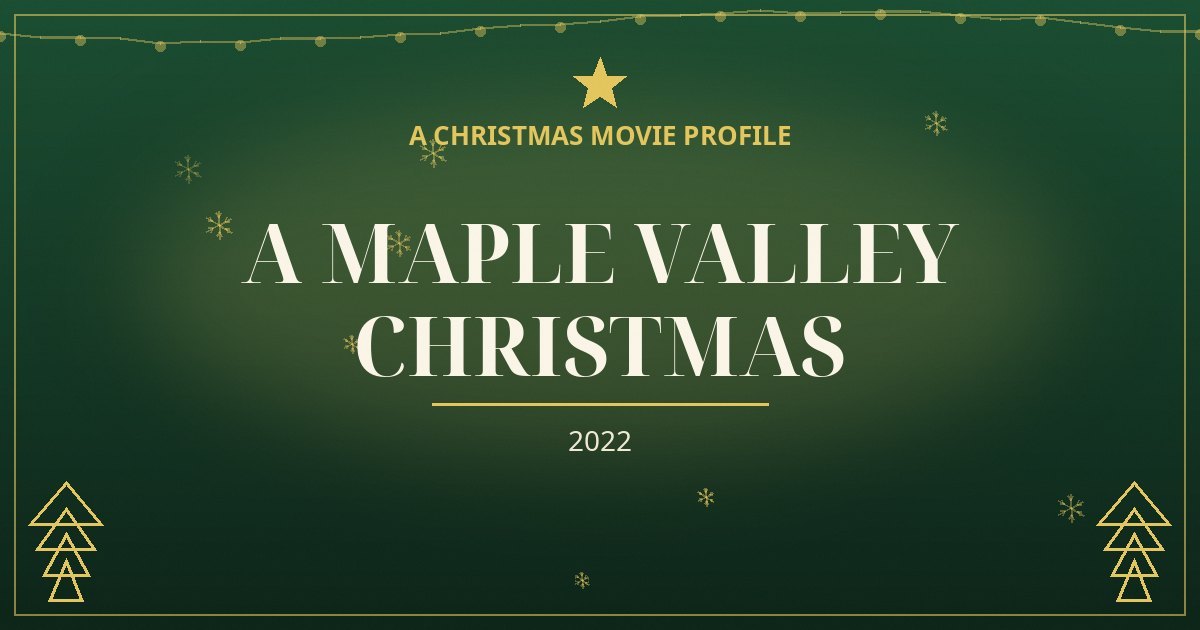 A Maple Valley Christmas — original designed title card art