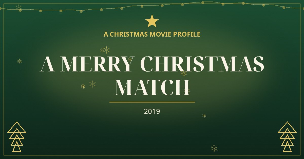 A Merry Christmas Match — original designed title card art