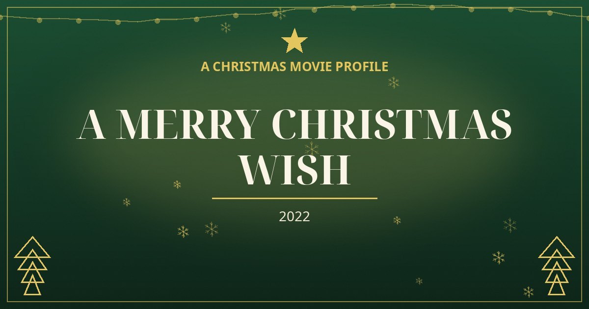 A Merry Christmas Wish — original designed title card art