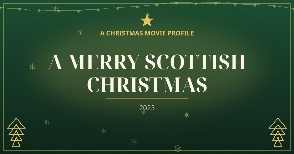 A Merry Scottish Christmas — original designed title card art