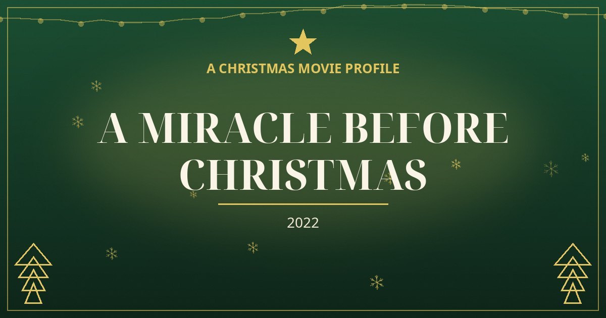 A Miracle Before Christmas — original designed title card art