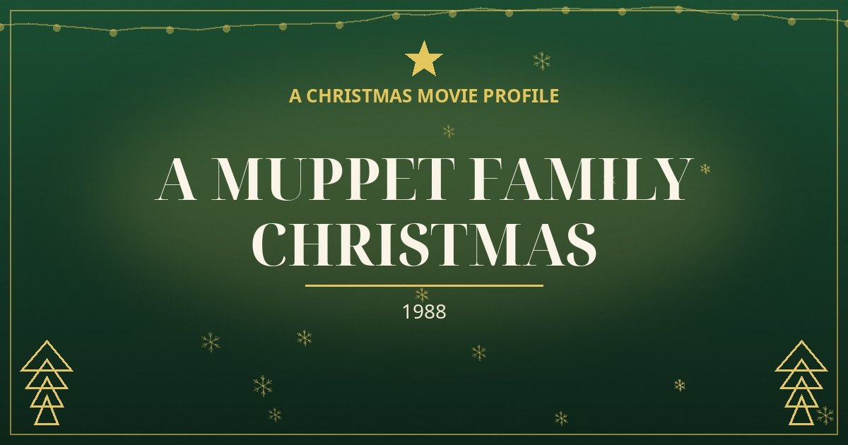 A Muppet Family Christmas — original designed title card art