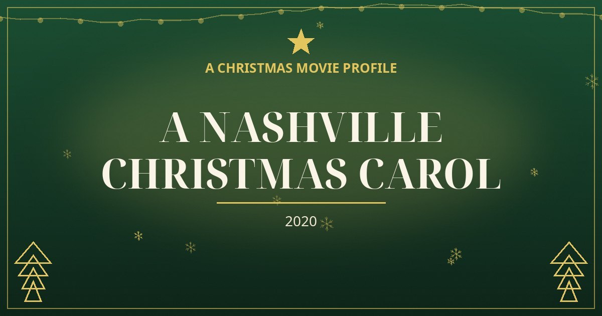 A Nashville Christmas Carol — original designed title card art