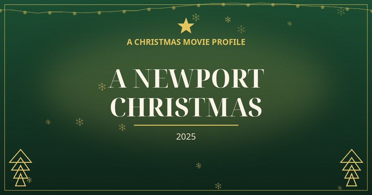 A Newport Christmas — original designed title card art