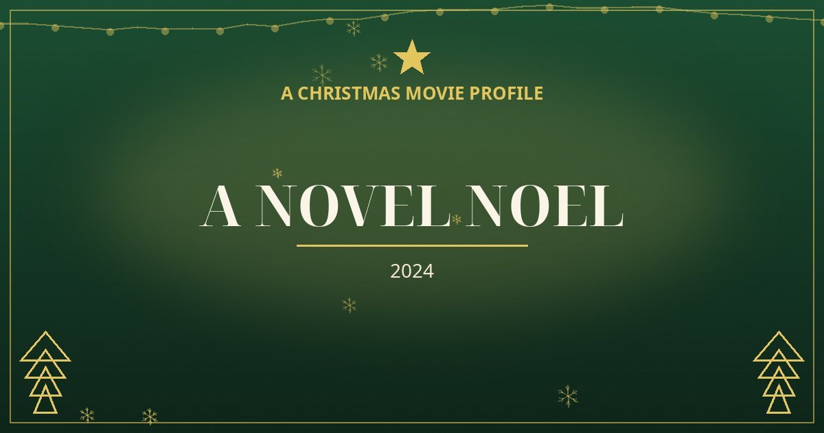 A Novel Noel — original designed title card art