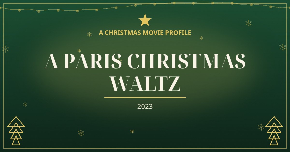 A Paris Christmas Waltz — original designed title card art