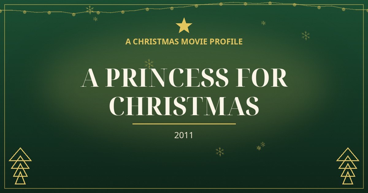 A Princess for Christmas — original designed title card art