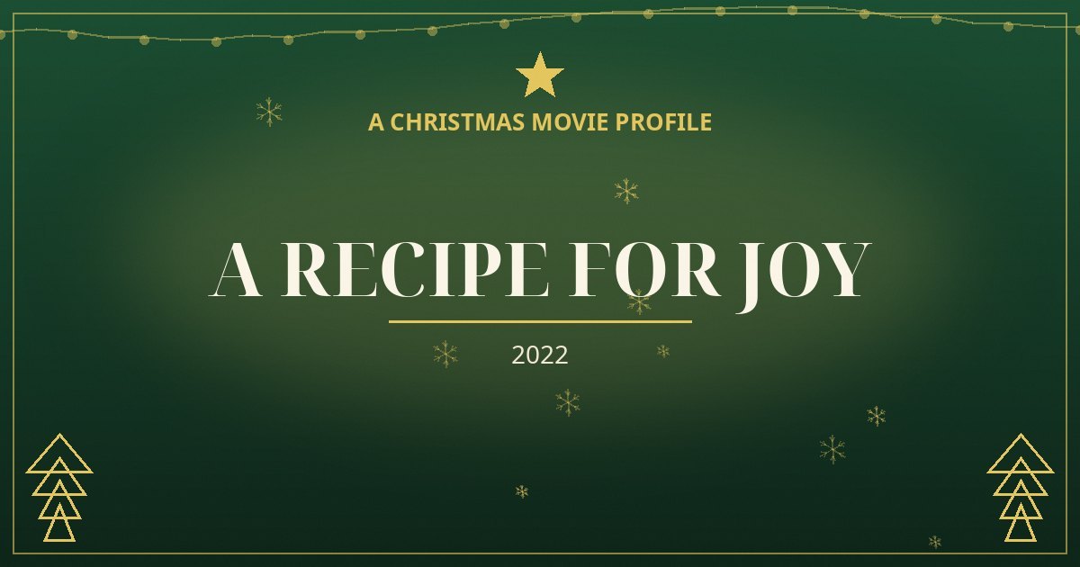 A Recipe for Joy — original designed title card art
