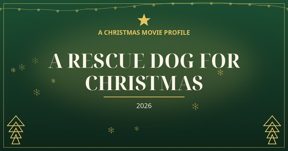 A Rescue Dog for Christmas — original designed title card art
