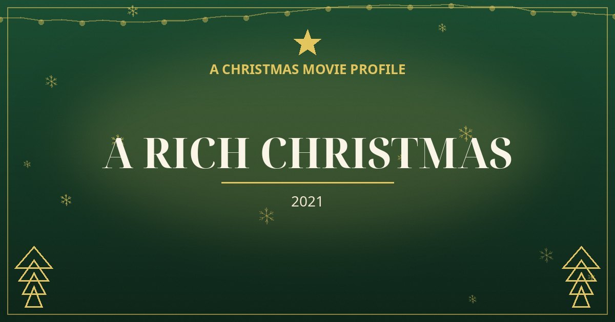 A Rich Christmas — original designed title card art