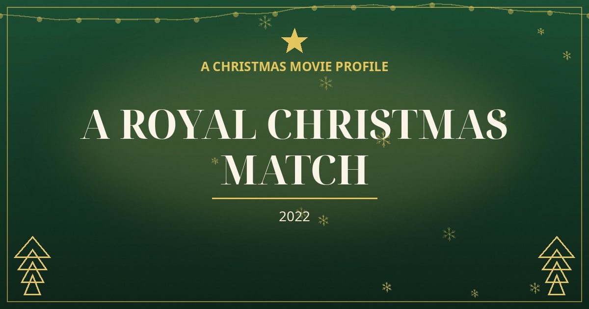 A Royal Christmas Match — original designed title card art
