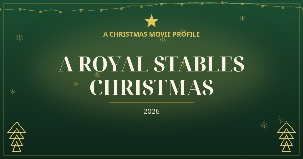 A Royal Stables Christmas — original designed title card art