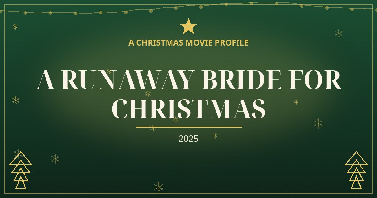 A Runaway Bride for Christmas — original designed title card art