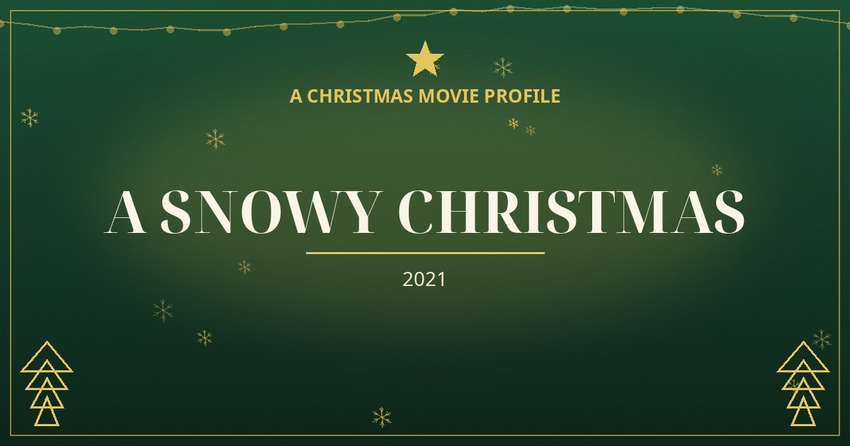 A Snowy Christmas — original designed title card art