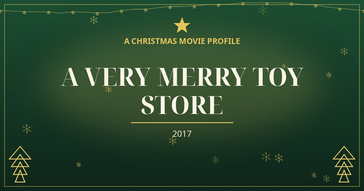 A Very Merry Toy Store — original designed title card art